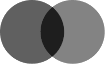 Two overlapping grey circles, the Mastercard mark in greyscale.