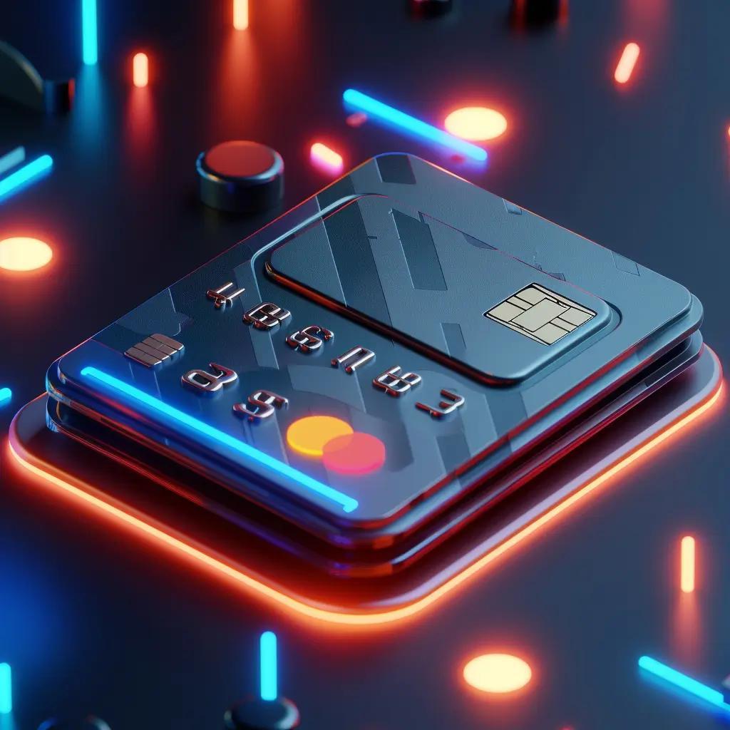 a 3D unreal engine inspired 4k debit card metaph